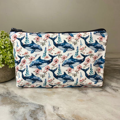 Pouch - Floral Whale
