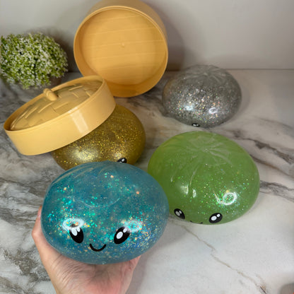 Squishy Toy - XL Jumbo Dumpling, Quick Squeeze Glitter