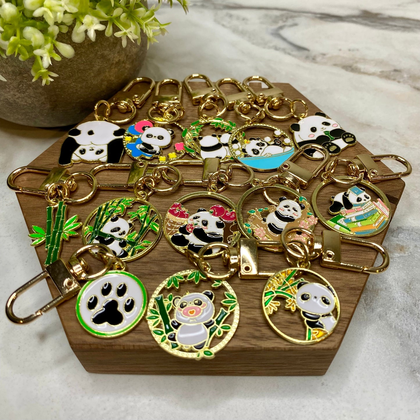 Keychain Charm - Panda Mix