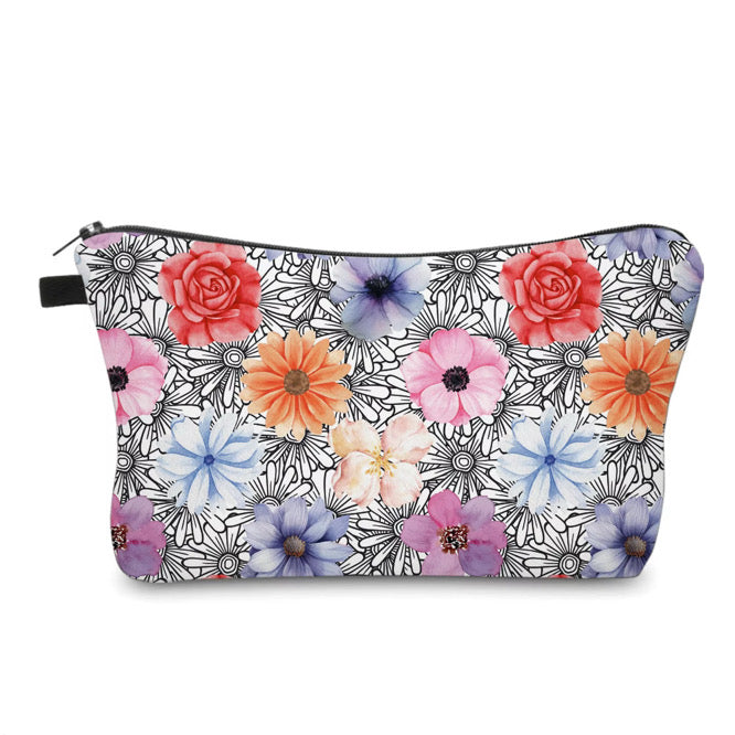 Pouch - Floral Black & White