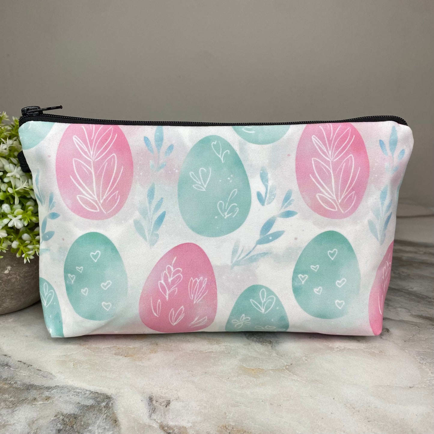 Pouch - Easter - Eggs Pink Mint