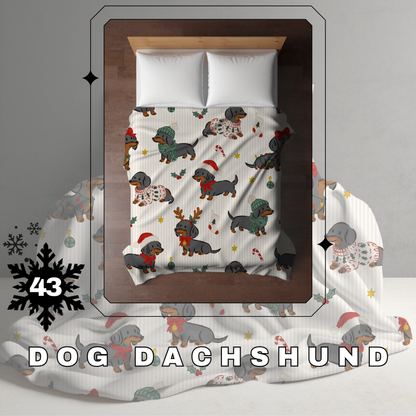 Blanket Christmas #43 - Dog Dachshund - PREORDER