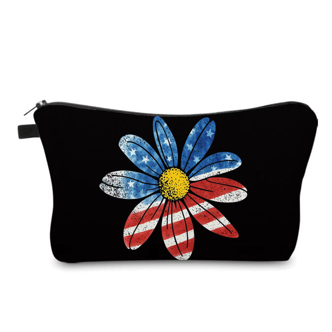 Pouch - American Flag Daisy