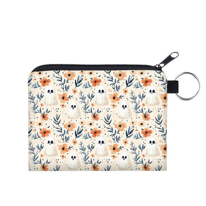 Mini Pouch - Halloween Floral Ghost