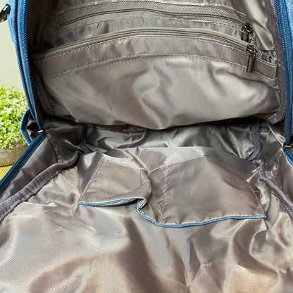 Denim Suede Brooke Backpack + Pouch