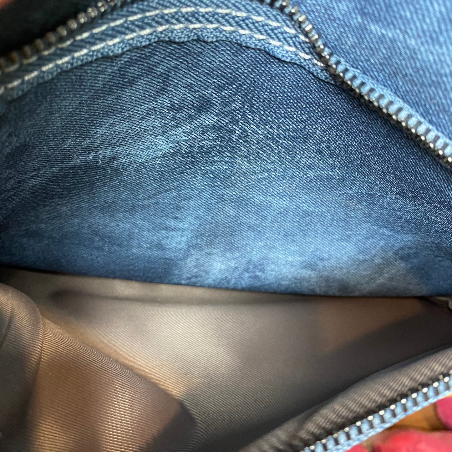 Denim Suede Brooke Backpack + Pouch