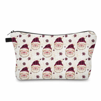 Pouch - Christmas - Santa Face Maroon
