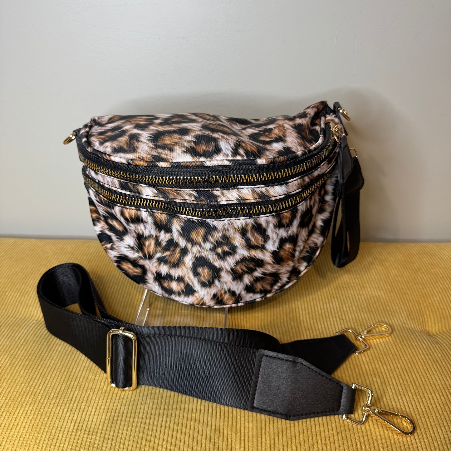 The Roni Nylon Crossbody - Realistic Animal Print