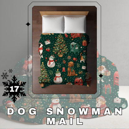 Blanket Christmas #17 - Dog Snowman Mail - PREORDER