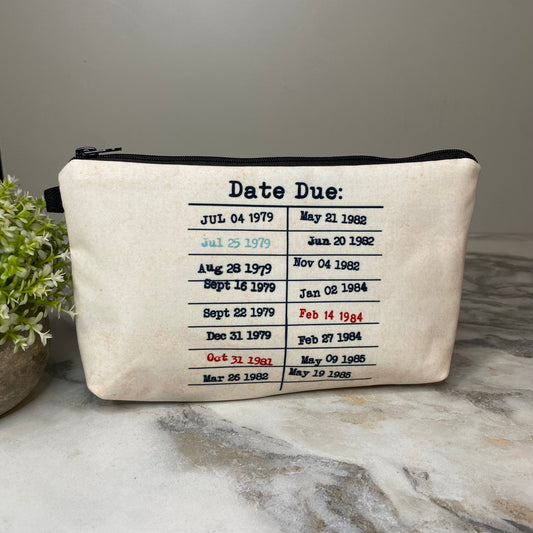 Pouch - Book, Library Due Date