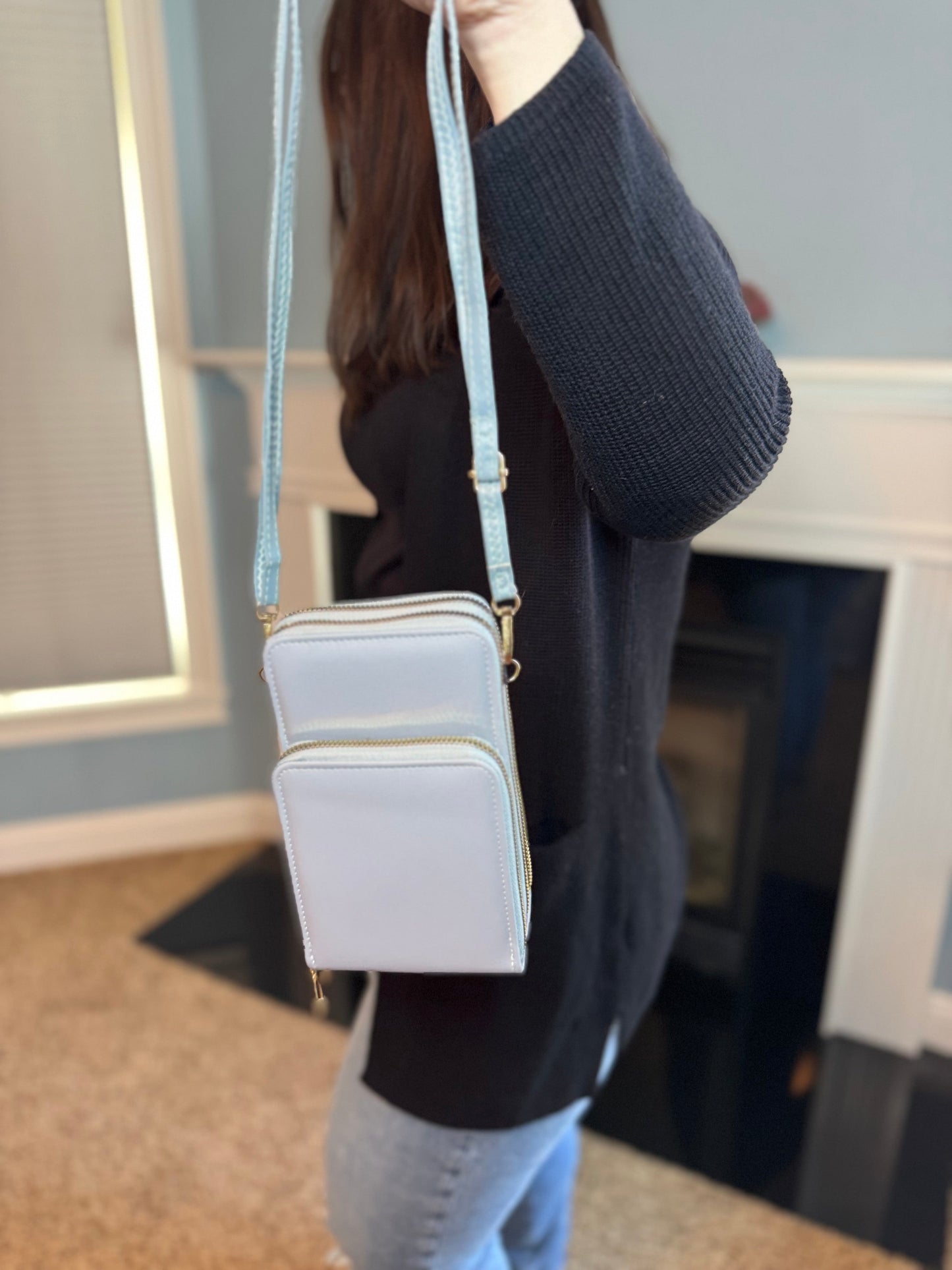 Ivy Crossbody Wallet + Purse - Sky Blue