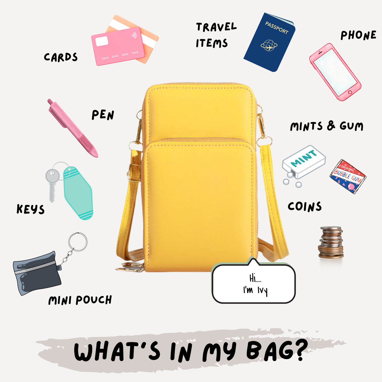 Ivy Crossbody Wallet + Purse - Red