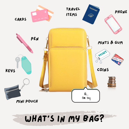 Ivy Crossbody Wallet + Purse - Red