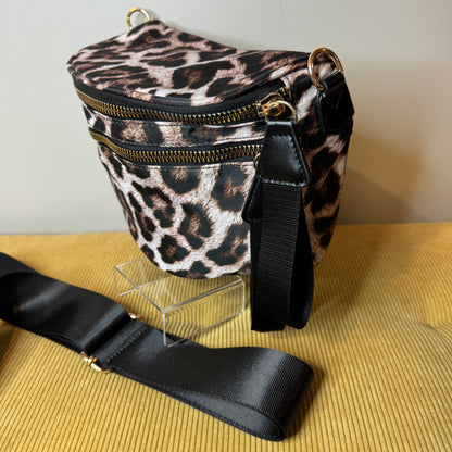 The Roni Nylon Crossbody - Larger Animal Print
