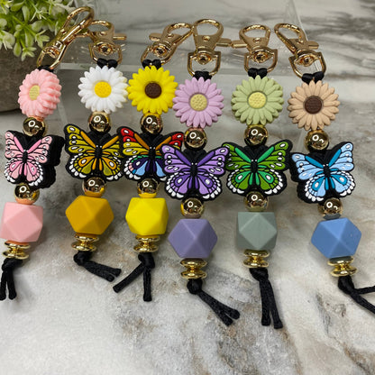 Keychain - Silicone Bead - Butterfly