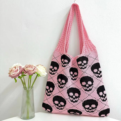 Tote Bag - Knit Sweater - Skull