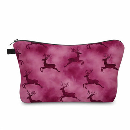 Pouch - Christmas - Reindeer Maroon