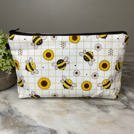 Pouch - Bee Sunflower Gingham