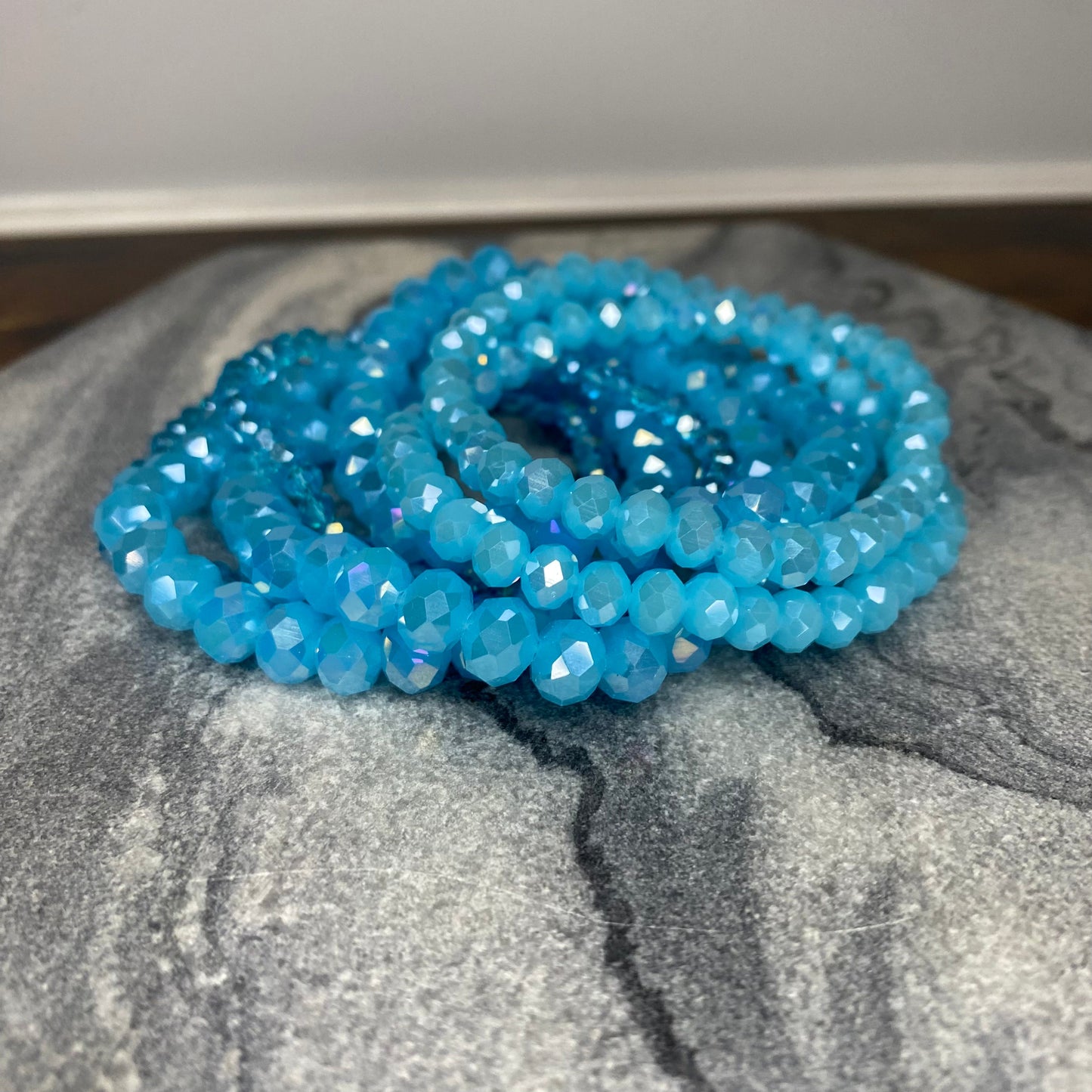 Bracelet Pack - Aqua Blue Bead