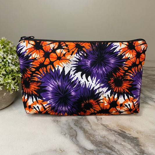 Pouch - Halloween Fall - Orange Purple Bursts