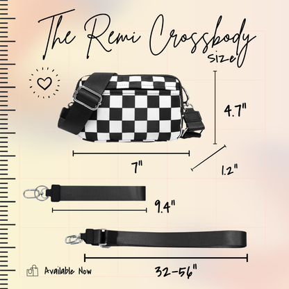 Remi - Nylon Crossbody Checkered - PREORDER