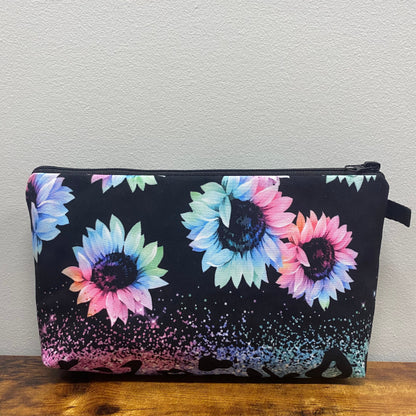 Pouch - Sunflower Purple Pink Mint Rainbow Glitter